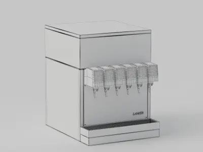 6-Flavor Counter Electric Soda Fountain System 2 3D model