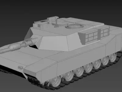 M1A2- Abrams  Low-poly 3D model