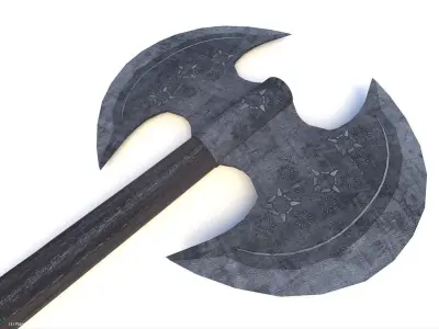 medieval axe 3D model get