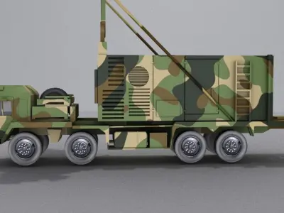 TRML-3D camouflaged military vehicle Low-poly 3D model