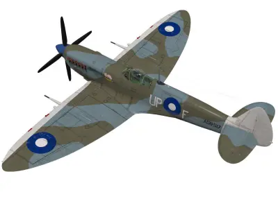 Supermarine spitfire Mk-VIII 3D model