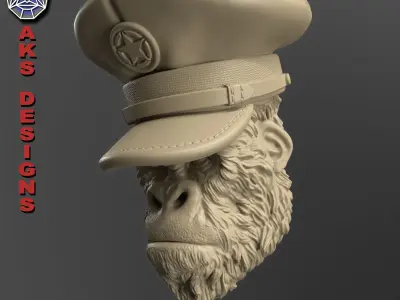animal Wall home decor army captain guerilla v150 3D print model