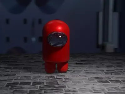 Among Us Red Imposter 3D model