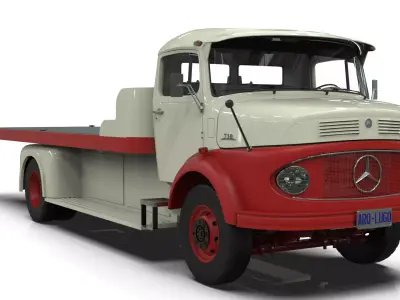 Mercedes-Benz LAK 710 4x4 Car Carrier Truck 3D model