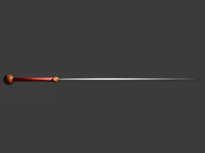 Stylized Fantasy Sword Game-Ready Low Poly 3D model