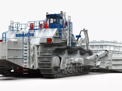 Komatsu Crawler Dozers D675E 3D model