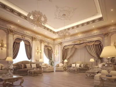 Luxury Living Room 3D model order