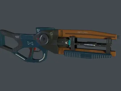 Plasma Rifle  Low-Poly Low-poly 3D model