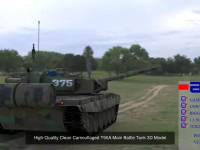 Elite T90A Main Battle Tank Collection  3D Model Pack