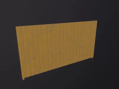 Corrugated Fence 3D Model Low-poly 3D model