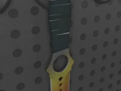 CSGO Skeleton knife  FADE  Game and Render ready Free 3D model