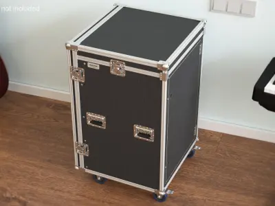 Music Flight Shock Rack Case with Wheels 79x48x48cm 3D model