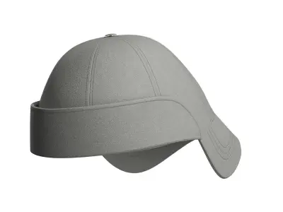 Grey Ball Cap 3D model
