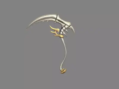 Cartoon bone sickle Low-poly 3D model