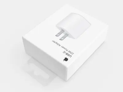 Apple USB-C Power Adapter Retail Packaging 3D model