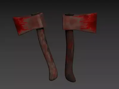 Bloody Axe - Game Ready Free low-poly 3D model