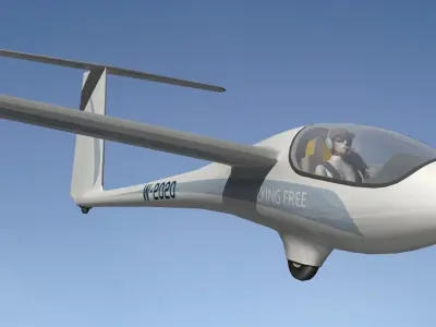 Glider Flying 3D model