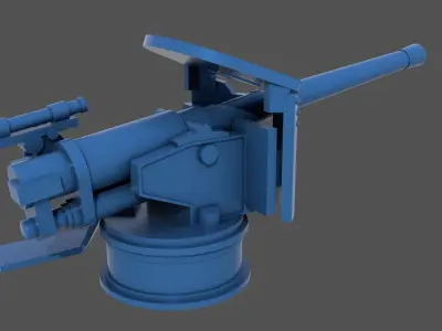 120-40mm WW2 Italian Howitzer-Obice - Commercial lic 1-200 scale 3D print model