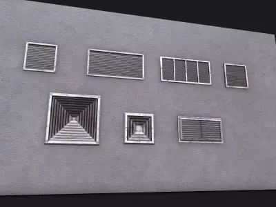 Air Vent Systems Old Low-poly 3D model