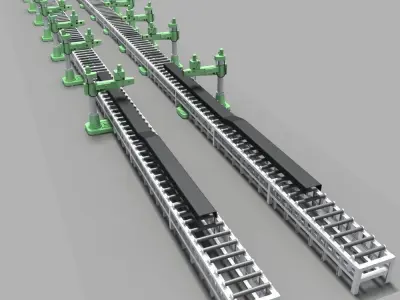Desktop Rig Production Line 3D model