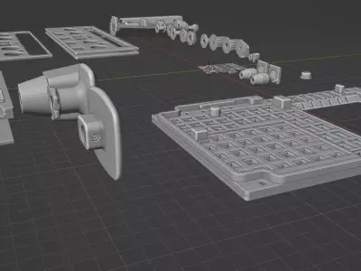airbus a320 parts Free low-poly 3D model