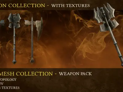 Weapons Pack Free low-poly 3D model