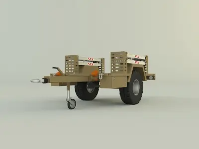 military trailer model 3D model