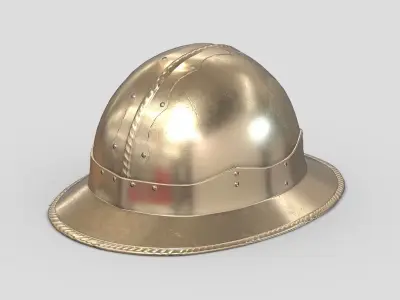 Medieval Helmet 08 Low Poly PBR Realistic Low-poly 3D model