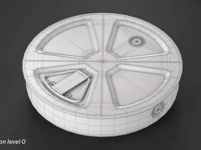 M6 Anti-Tank Mine High-Poly 3D model