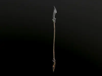 Weapon Spear PBR low-poly game ready Low-poly 3D model