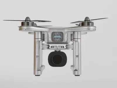 Futuristic Scfi Drone Low-poly 3D model