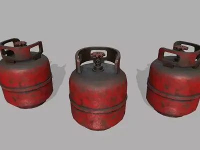 Propane Tank Low-poly 3D model 8