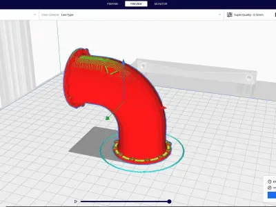 pipe elbow steel 3D print model