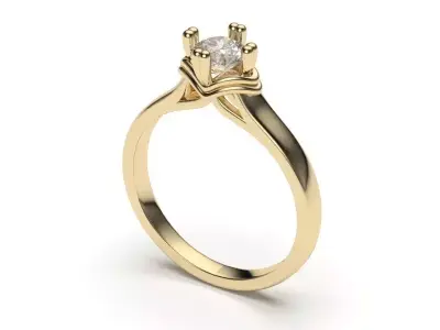 solitaire with ring sizes  8 part S113 3D print model