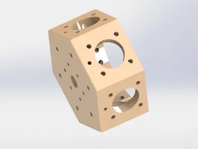crankcase hexagonal face plate 3D model