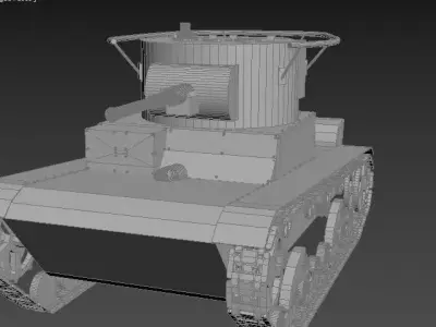 T-26 tank 3D model