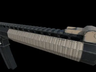 AR-15 ar - rifle Low-poly 3D model