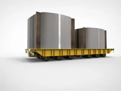 hull trailer shipyard 3D model