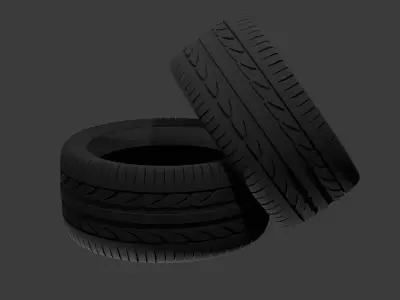 Falken Car Tire Model  Low-poly 3D model