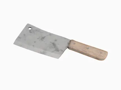 Meat Cleaver C 03 Low-poly 3D model