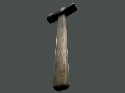 Old hammer Low-poly 3D model get