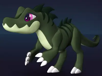 Cartoon Baryonyx - Cute Dinosaur - Dino Figurine Low-poly 3D model