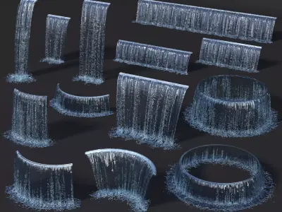 Waterfalls Collection 13 3D models  3D model