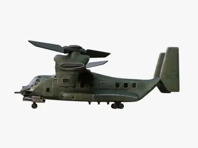Close Air Support CAS Aircraft Camouflage Low-poly 3D model