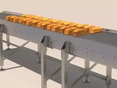 Bread line 3D 3D model