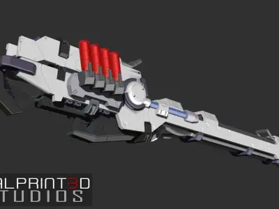 Hyper Mega Bazooka Launcher MG Scale 3D print model