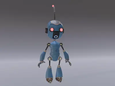 Animated Robot Low-poly 3D model purchase