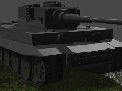 Tiger Tank WW2 LowPoly Low-poly 3D model