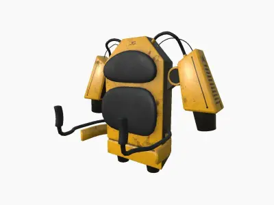 Jetpack G03 Yellow Black - SciFi Character Design Low-poly 3D model
