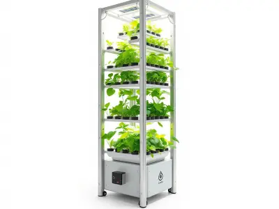 Modular Tower Farming Unit model pack Low-poly 3D model